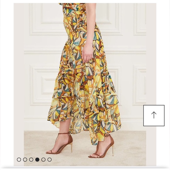 Marciano Ruffle Multicolour Maxi Skirt - Size XS - Picture 6 of 10